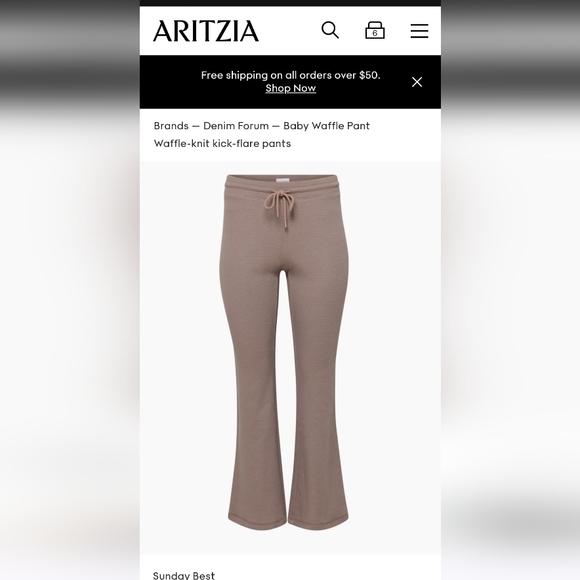 Aritzia waffle pants - Picture 1 of 3